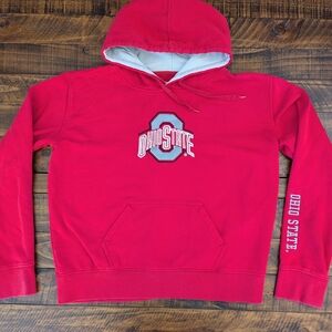 Stadium Athletics OHIO STATE BUCKEYES Red NCAA Embroidered Hoodie Sweatshirt XL